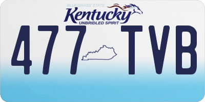 KY license plate 477TVB