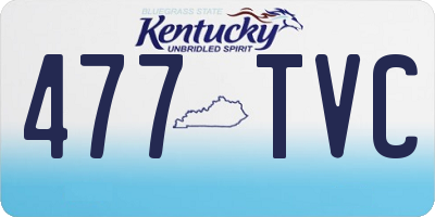 KY license plate 477TVC