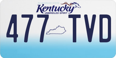 KY license plate 477TVD