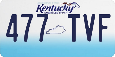 KY license plate 477TVF