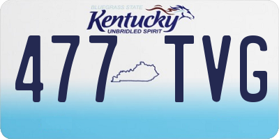 KY license plate 477TVG