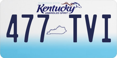 KY license plate 477TVI