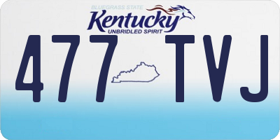 KY license plate 477TVJ