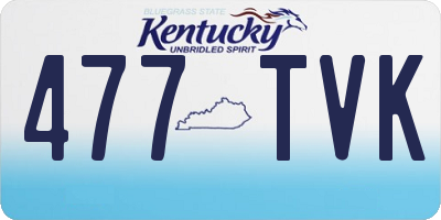 KY license plate 477TVK