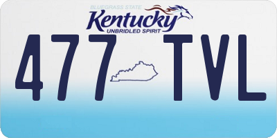 KY license plate 477TVL