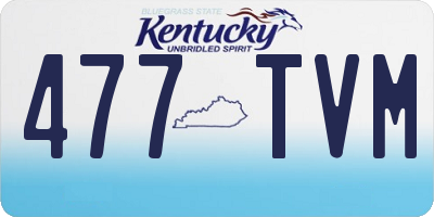 KY license plate 477TVM
