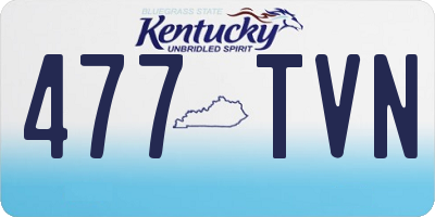 KY license plate 477TVN