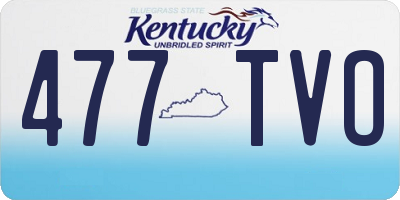 KY license plate 477TVO