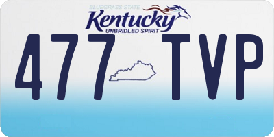 KY license plate 477TVP