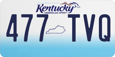KY license plate 477TVQ