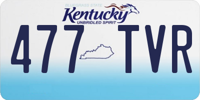 KY license plate 477TVR
