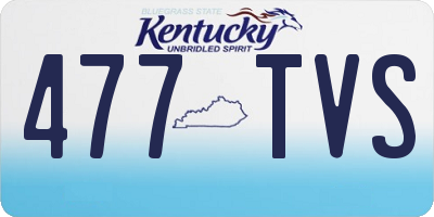 KY license plate 477TVS
