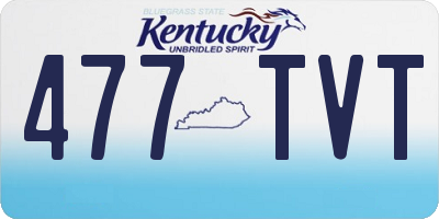 KY license plate 477TVT