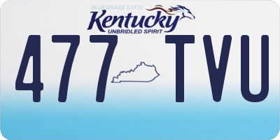 KY license plate 477TVU