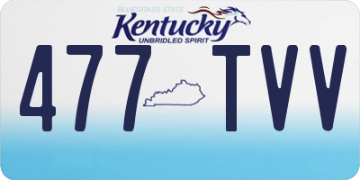 KY license plate 477TVV