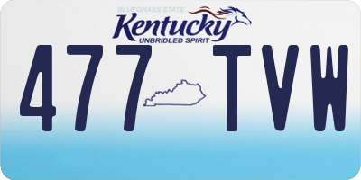 KY license plate 477TVW