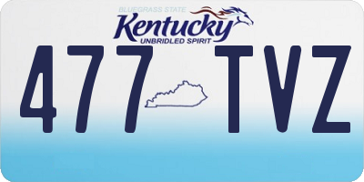KY license plate 477TVZ