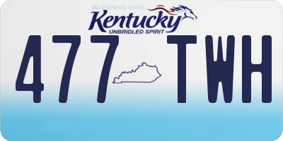 KY license plate 477TWH