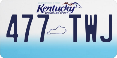 KY license plate 477TWJ