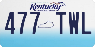 KY license plate 477TWL