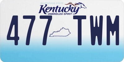 KY license plate 477TWM