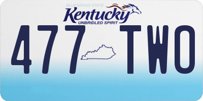 KY license plate 477TWO