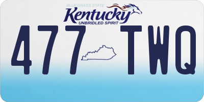 KY license plate 477TWQ