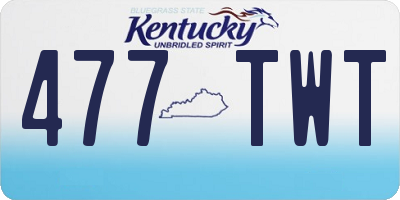 KY license plate 477TWT