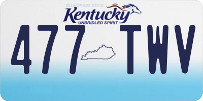 KY license plate 477TWV