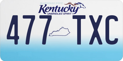 KY license plate 477TXC
