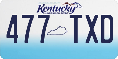 KY license plate 477TXD