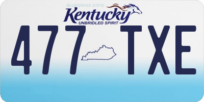 KY license plate 477TXE