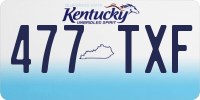 KY license plate 477TXF