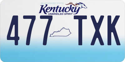 KY license plate 477TXK