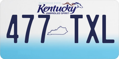 KY license plate 477TXL