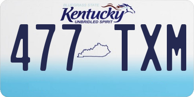 KY license plate 477TXM