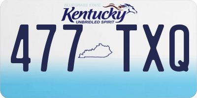 KY license plate 477TXQ
