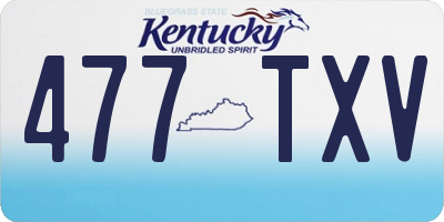 KY license plate 477TXV