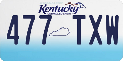 KY license plate 477TXW