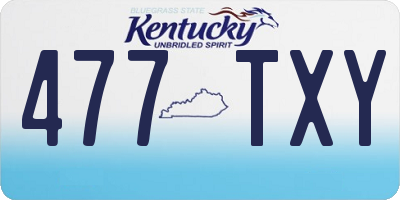 KY license plate 477TXY