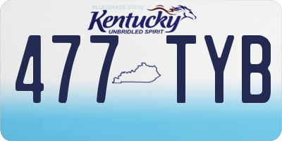 KY license plate 477TYB