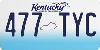 KY license plate 477TYC