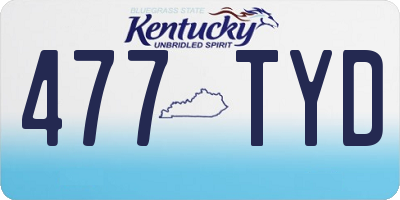 KY license plate 477TYD