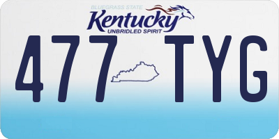 KY license plate 477TYG