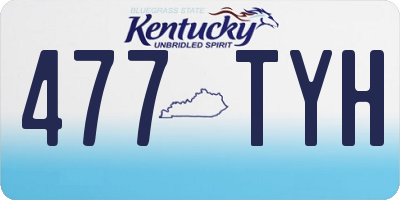 KY license plate 477TYH