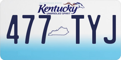 KY license plate 477TYJ