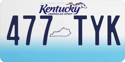 KY license plate 477TYK