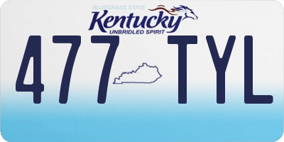 KY license plate 477TYL