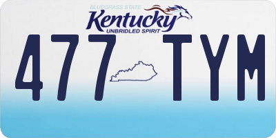 KY license plate 477TYM