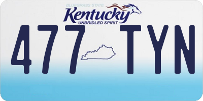 KY license plate 477TYN
